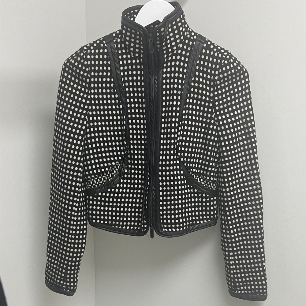 A/X Armani Exchange Black and White Polka Dot Blazer